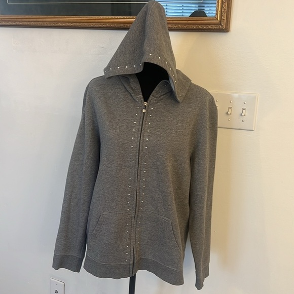 New York and Company Cotton Zip Up, Sz. XL. - Picture 11 of 13